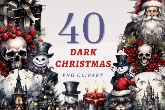 Download Dark Christmas PNG Bundle - Christmas Collection