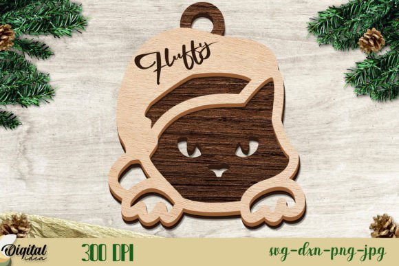Download Christmas Cat Bauble Layered - Christmas Collection