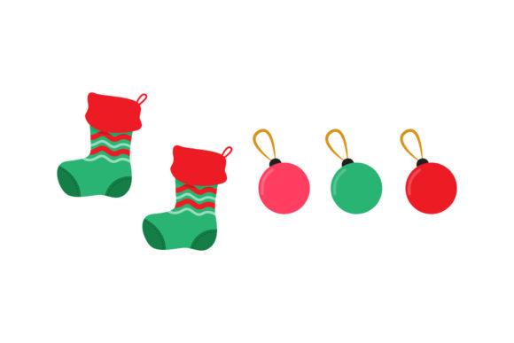 Download Stocking &amp; Ornament Set Christmas Asset - Christmas Collection