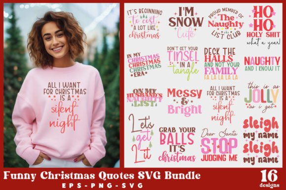 Download Funny Christmas Quotes SVG Bundle - Christmas Collection