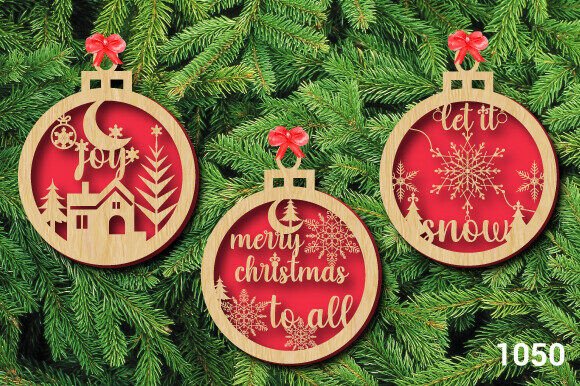Download Christmas Wooden Ornament SVG Bundle1050 - Christmas Collection