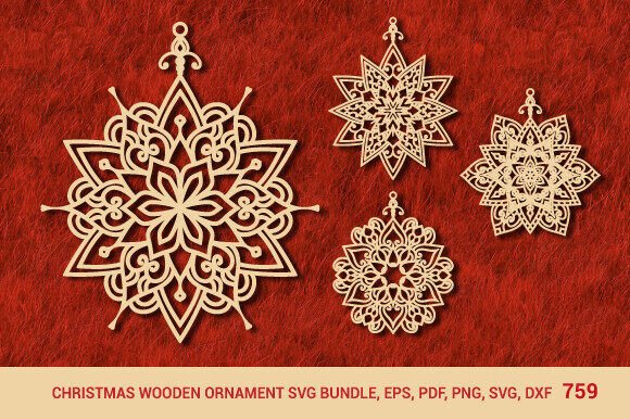 Download Christmas Wooden Ornament SVG Bundle 759 - Christmas Collection