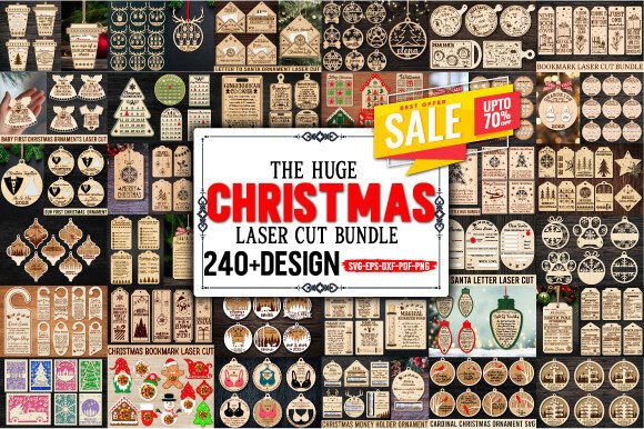 Download Huge Christmas Laser Cut Bundle - Christmas Collection