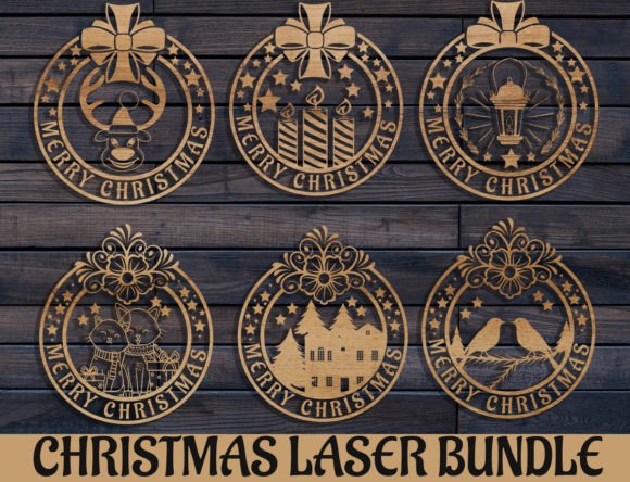 Download Merry Christmas Laser Cut Bundle Design - Christmas Collection