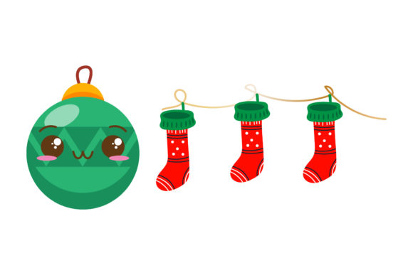 Download Christmas Vector Stocking &amp; Ornament - Christmas Collection