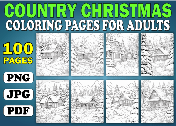 Download Adults Country Christmas Coloring Pages - Christmas Collection