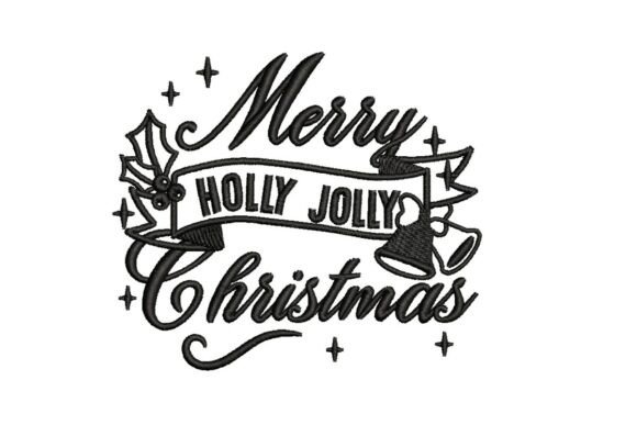 Download "Merry Holly Jolly Christmas" Festive Typography Design - Christmas Collection