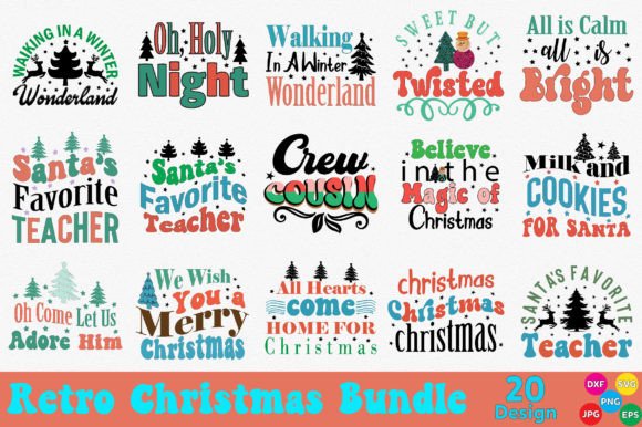 Download Retro Christmas Bundle - Christmas bundle Collection