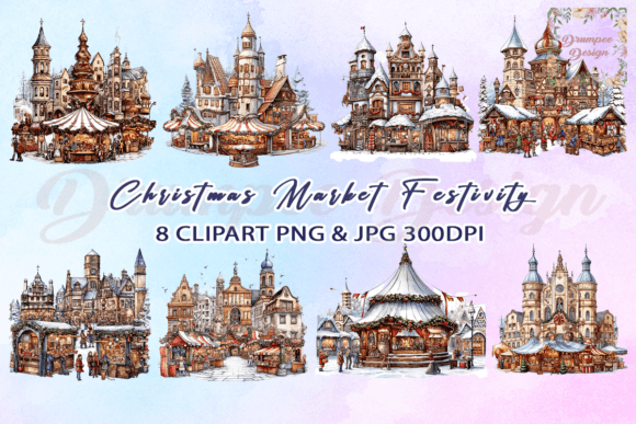 Download Christmas Market Festivity Clipart - Christmas Collection