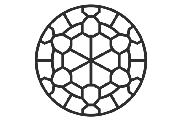 Download Korean Round Ornament. Geometric Line Ci - Round ornament Collection
