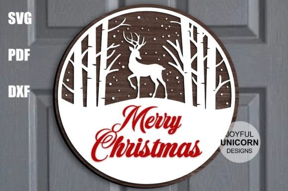Download Merry Christmas Door Hanger SVG - Christmas Collection