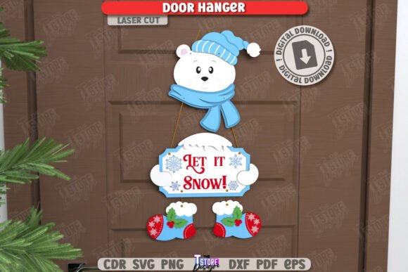 Download Christmas Door Hanger Laser Cut | Xmas - Christmas Collection