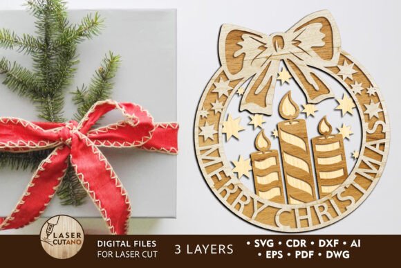 Download Christmas Wreath Decorative Template - Christmas Collection