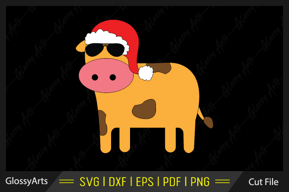Download Christmas Cow Svg Printable Cut File - Christmas Collection
