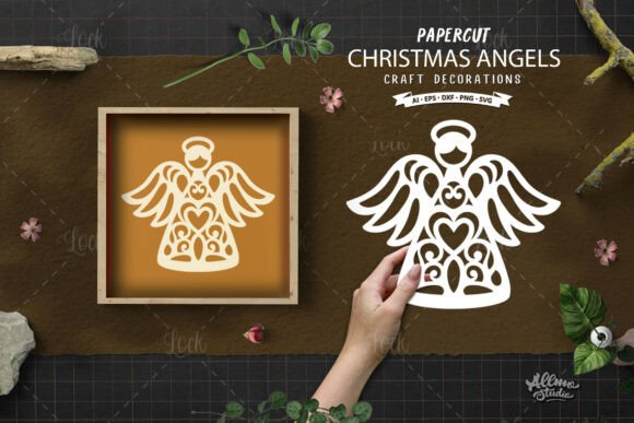 Download Papercut Christmas Angel Cut File - Christmas Collection