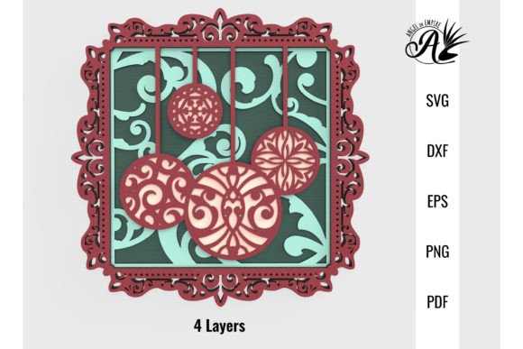 Download Christmas Baubles Layered Wall Art - Christmas Collection