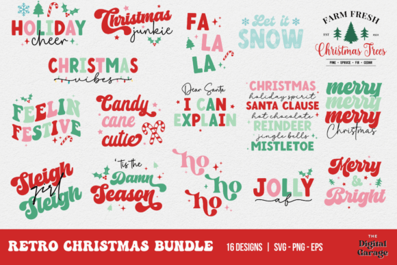 Download Retro Christmas Bundle - Christmas bundle Collection
