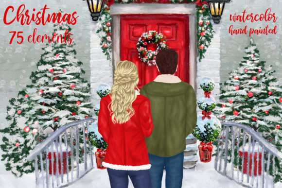 Download Christmas Couples  Clipart Xmas Scenery - Christmas Collection