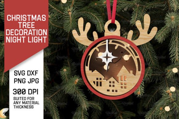 Download 3D Christmas Tree Decoration Laser Cut - Christmas Collection