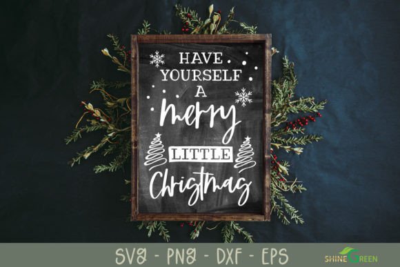 Download Merry Little Farmhouse Christmas Sign - Christmas Collection