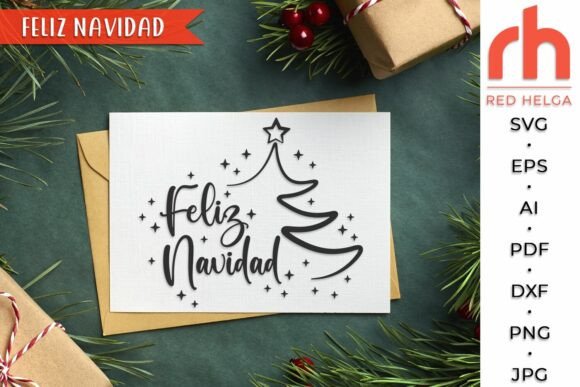 Download Feliz Navidad SVG, Spanish Christmas DXF - Christmas Collection