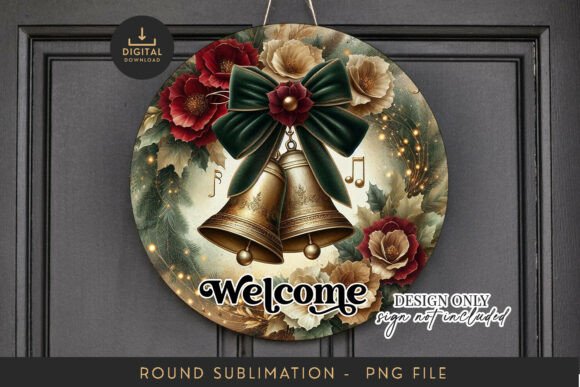 Download Christmas Bells Sublimation PNG - Round - Christmas Collection