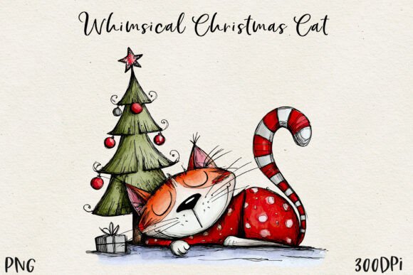 Download Cute Christmas Cat PNG - Christmas Collection
