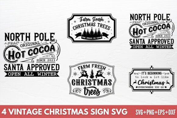 Download Vintage Christmas Sign SVG - Christmas Collection