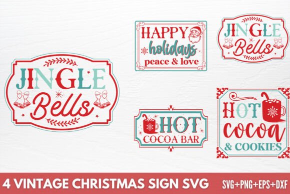 Download Vintage Christmas Sign SVG - Christmas Collection