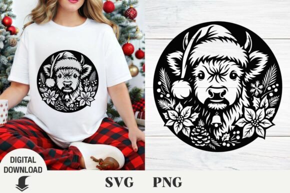 Download Christmas Highland Cow Svg, Cow Svg - Christmas Collection