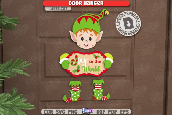 Download Christmas Door Hanger Laser Cut | Xmas - Christmas Collection
