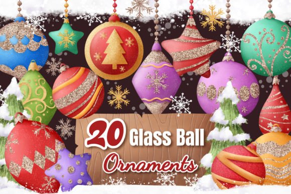 Download Glitter Christmas Ball Ornaments - Christmas Collection