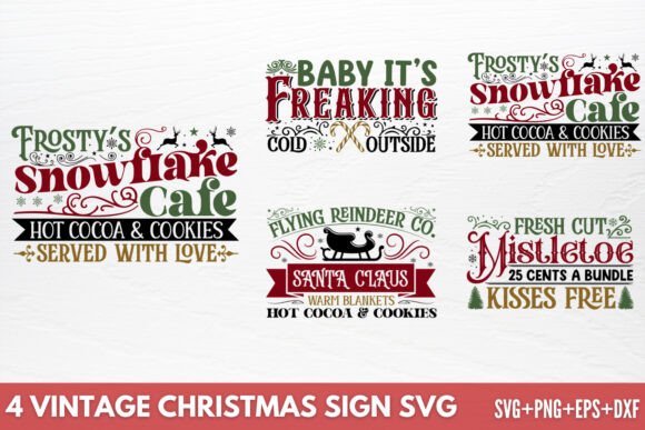 Download Vintage Christmas Sign SVG - Christmas Collection