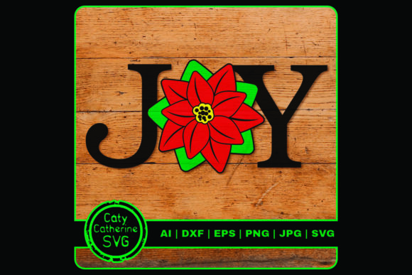 Download JOY Christmas Poinsettia Flower - Christmas Collection
