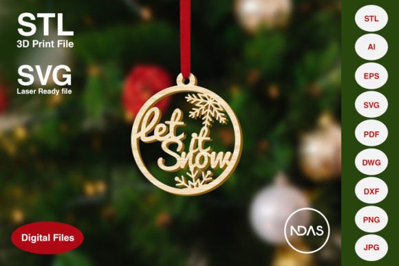 Download Let It Snow Christmas Tree Decoration - Christmas Collection