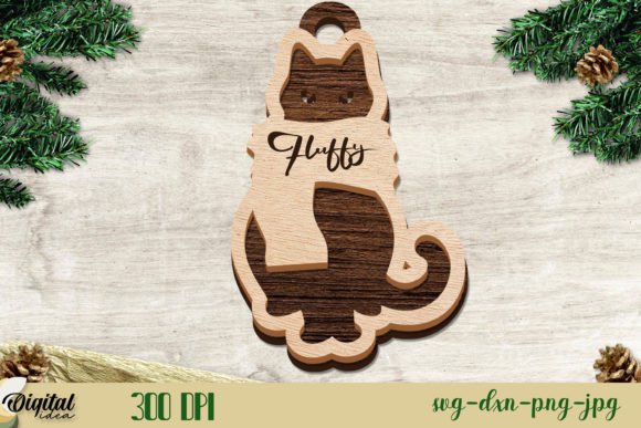 Download Christmas Cat Bauble Layered - Christmas Collection