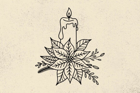 Download Winter Candle Svg, Christmas Flower Svg - Christmas Collection