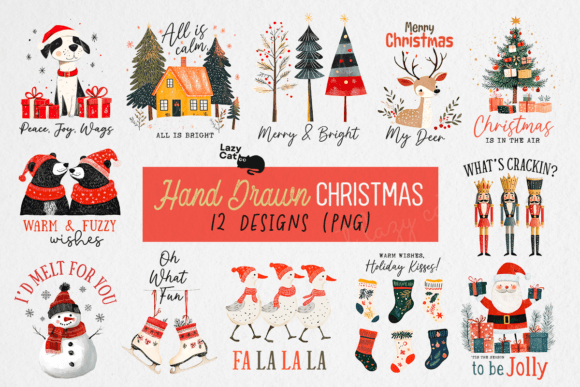 Download Hand Drawn Christmas PNG Bundle - Christmas Collection