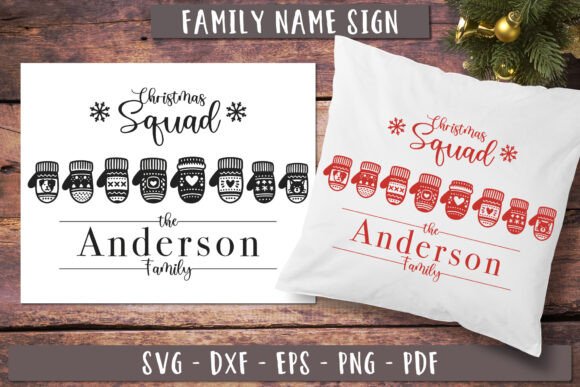 Download Christmas Family Monogram Svg | Mittens - Christmas Collection
