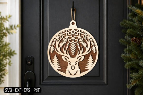 Download Christmas Reindeer Ornament SVG - Christmas Collection