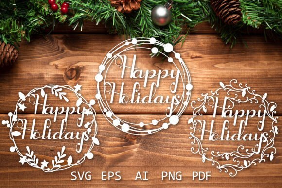 Download Christmas Wreath, Paper Cut Frame - Christmas Collection