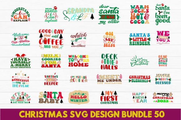 Download Retro Christmas Bundle.Christmas Svg - Christmas bundle Collection