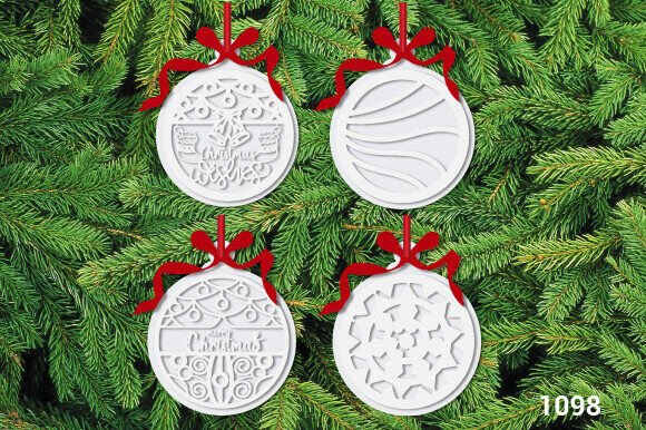 Download Christmas Wooden Ornament SVG Bundle1098 - Christmas Collection