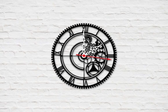 Download Decorative Wall Clock Laser Cut File - Decorative wall Collection