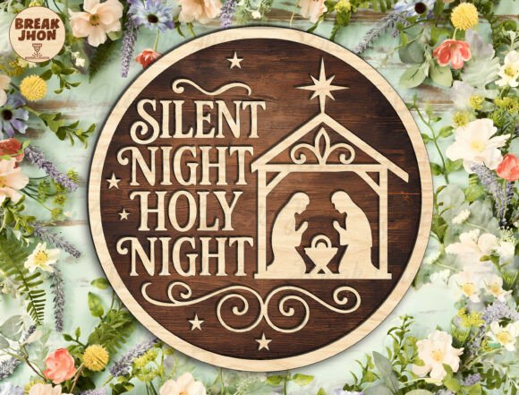 Download Nativity Christmas Door Hanger Svg - Christmas Collection