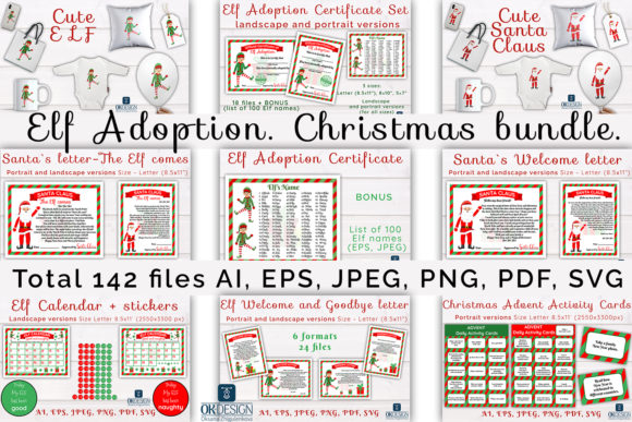 Download Elf Adoption Set. Christmas Bundle SVG - Christmas bundle Collection