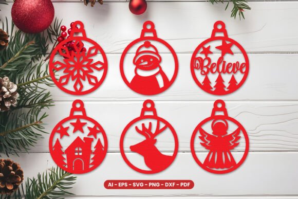 Download Christmas Ornaments Lasercut Bundle - Christmas Collection