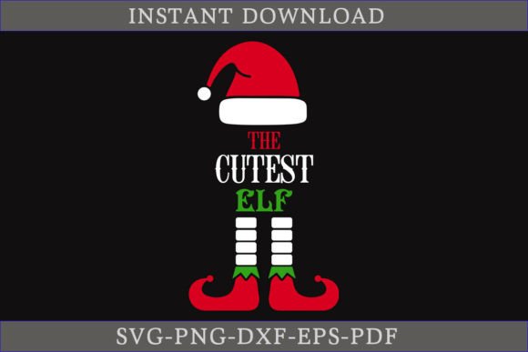 Download The Cutest Elf Christmas Shirt SVG File - Christmas Collection
