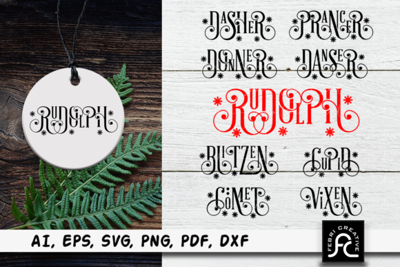 Download Reindeer Names - Christmas Bundle - SVG - Christmas bundle Collection