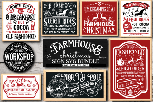 Download Farmhouse Christmas Sign Svg Bundle - Christmas Collection